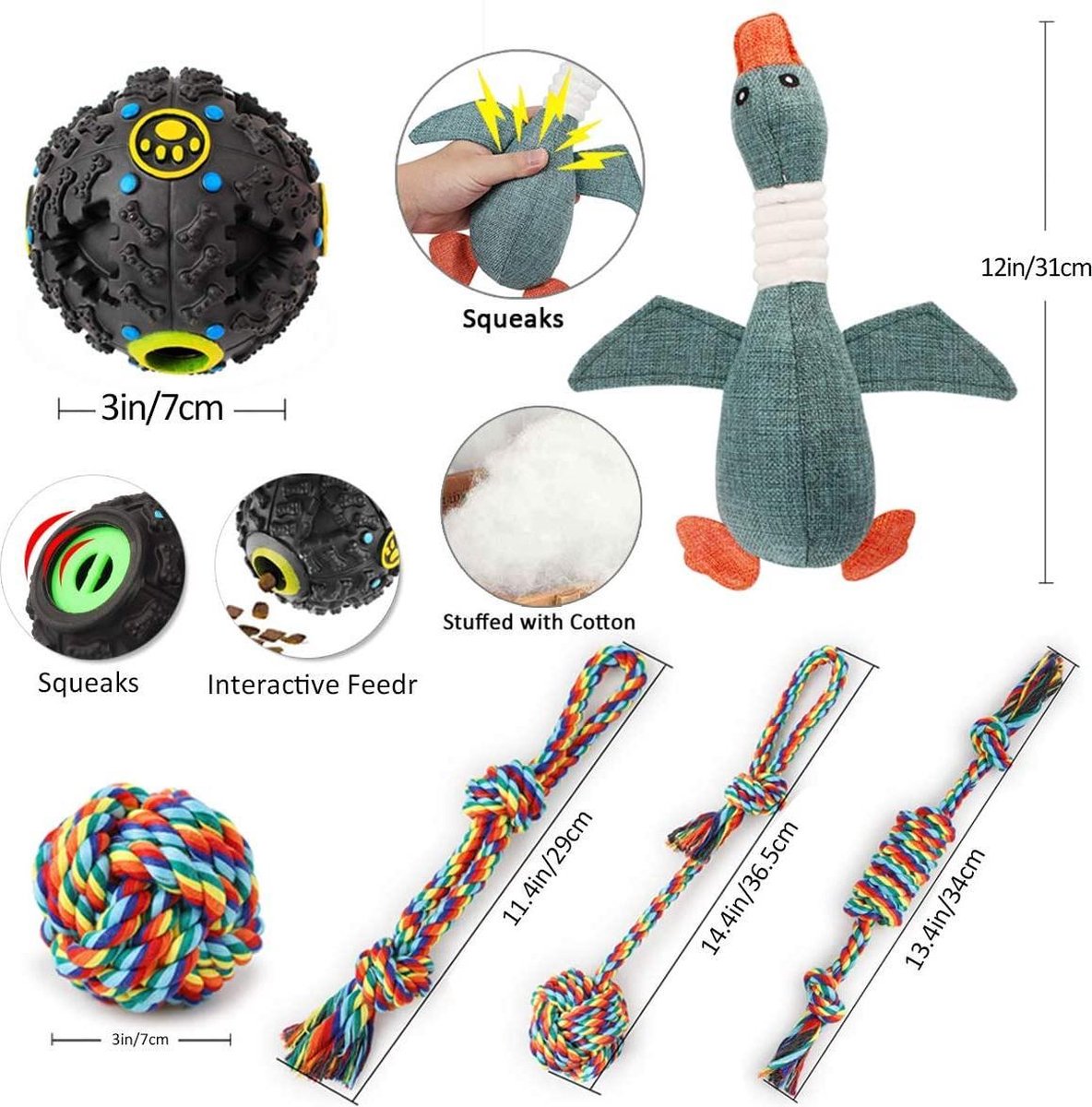 TZ® Honden starter kit 24-delig | Honden-beginnerset | Hondenspeelgoedset | Hondenverzorging | Hondenriem | Voer en Drinkbenodigdheden | Honden-trainingsbenodigdheden | Puppy Starterkit | Puppy starterset