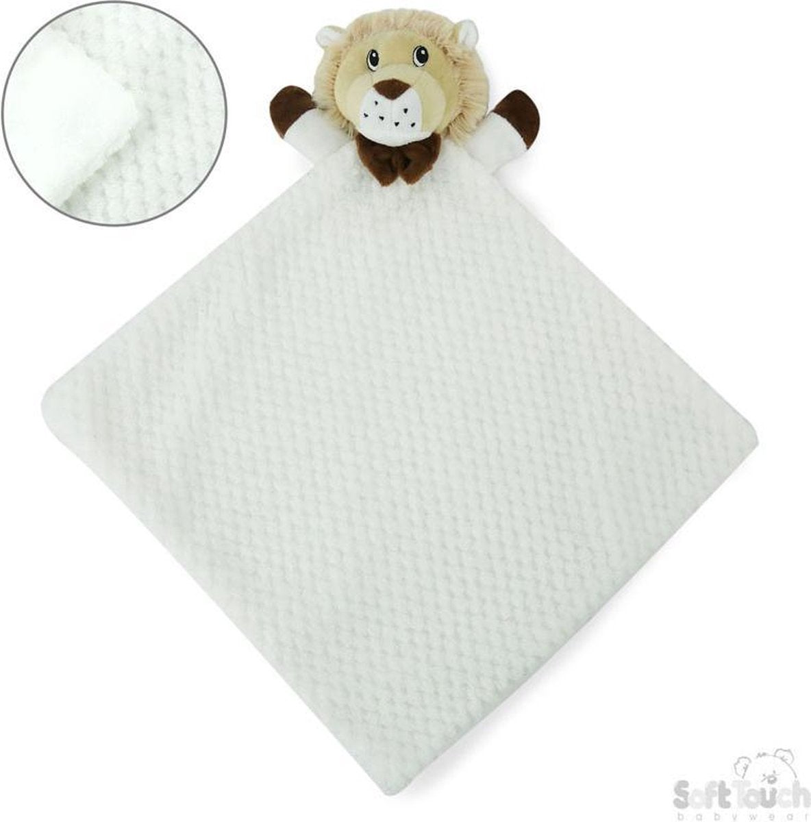Soft Touch Knuffeldoekje Lion Comforter 30 Cm Polyester Wit