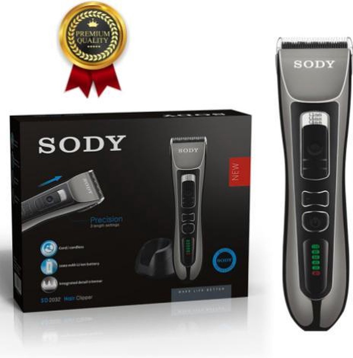 Tondeuse Set Draadloos - Premium Quality - Thuiskapper - Scheerapparaat - Haartrimmer – Haar knippen - Precisietrimmer - Thuis Knippen – Tondeuse Mannen - Hair Clipper - Titanium