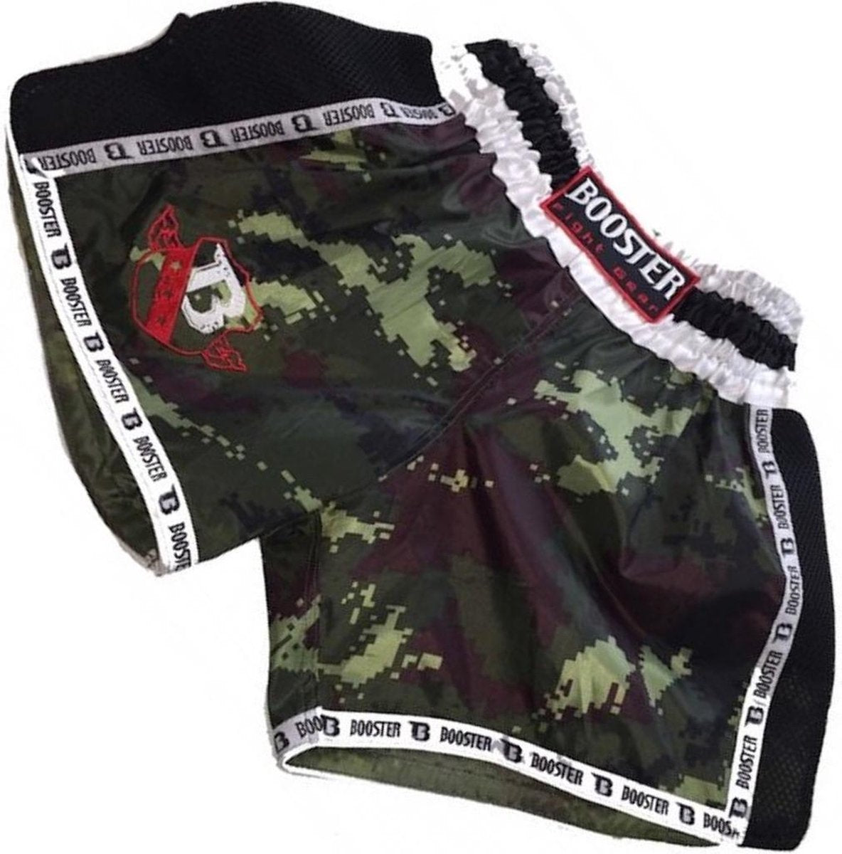 Booster Muay Thai Short TBT Pro 4.22 Camo Groen Kickboks Broekje Kies uw maat Kickboks Broek: L = maat 31/32 | 70-80kg