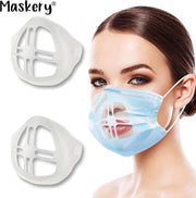 Maskery Mondmasker Beugel 2 stuks - Mondkapje - Plastic Mondkapje - Lippenstift vriendelijk - Meer ruimte om te ademen - Mondmasker bracket - Wasbaar - Mondmasker houder - Beugel - 3D-beugel - Verhoging van de ademruimte