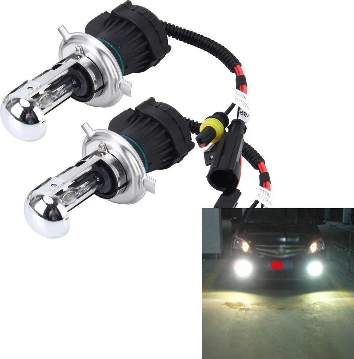 2 stuks H4 55W 4300K ​​HID-lampen Xenon-lampen