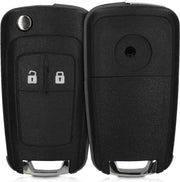 kwmobile autosleutelcover voor Opel Chevrolet 2-knops inklapbare autosleutel - vervangende sleutelbehuizing - zonder transponder - zwart