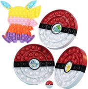 EverToys Pokemon Pop It - 3x Stuks - Fidget Pakket - Pikachu - Bal - Fidget Toys - mini - Regenboog -  Figuren - xxl - xl - Trio Pack