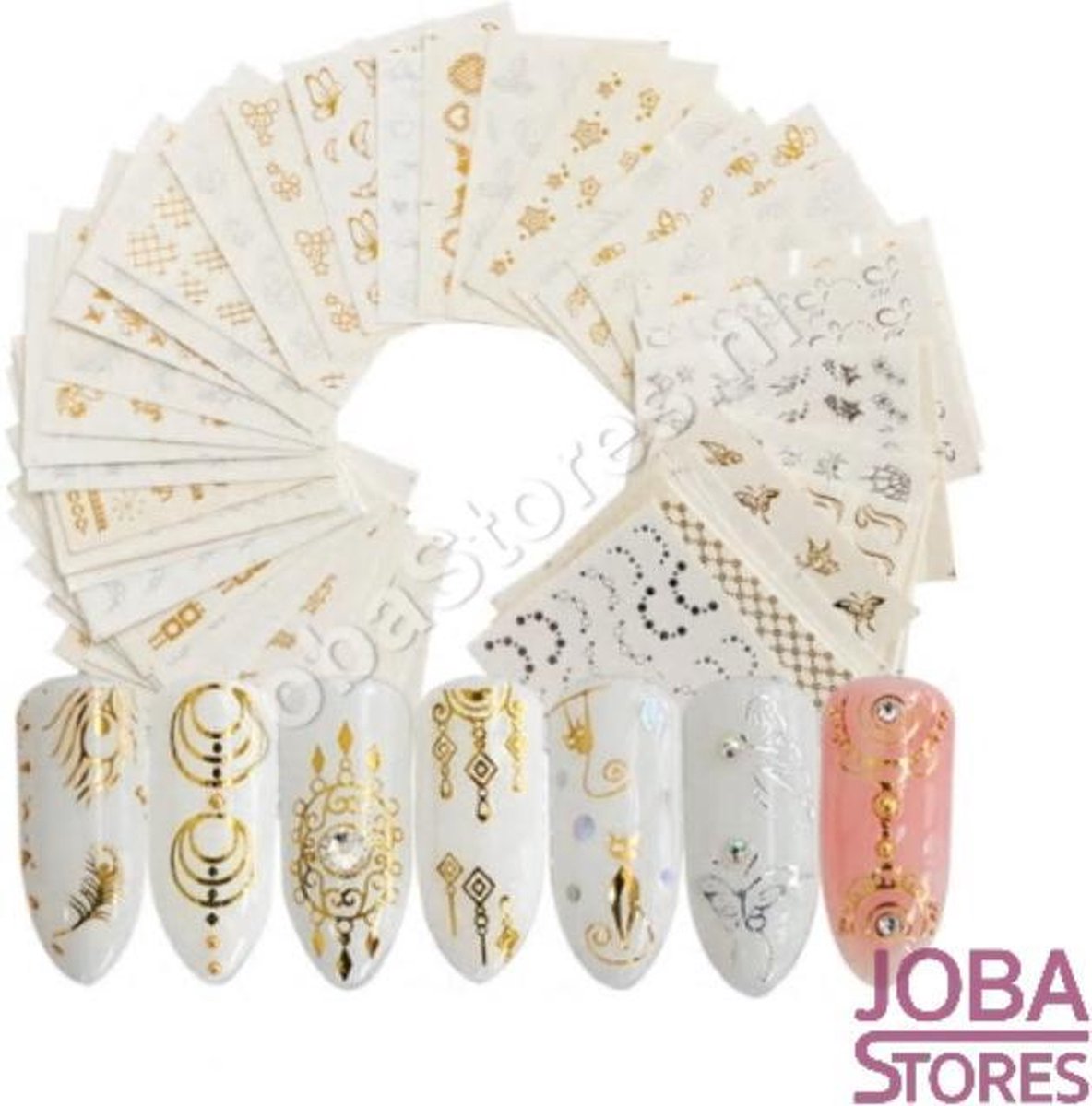 Nagel Sticker Set Goud-Zilver (30 vellen)