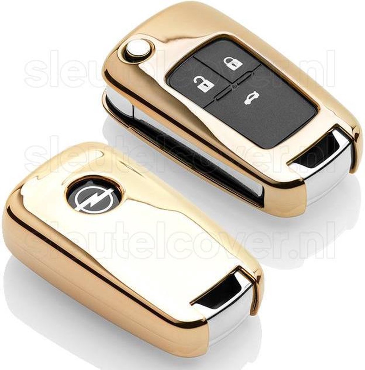 Opel SleutelCover - Goud / TPU sleutelhoesje / beschermhoesje autosleutel