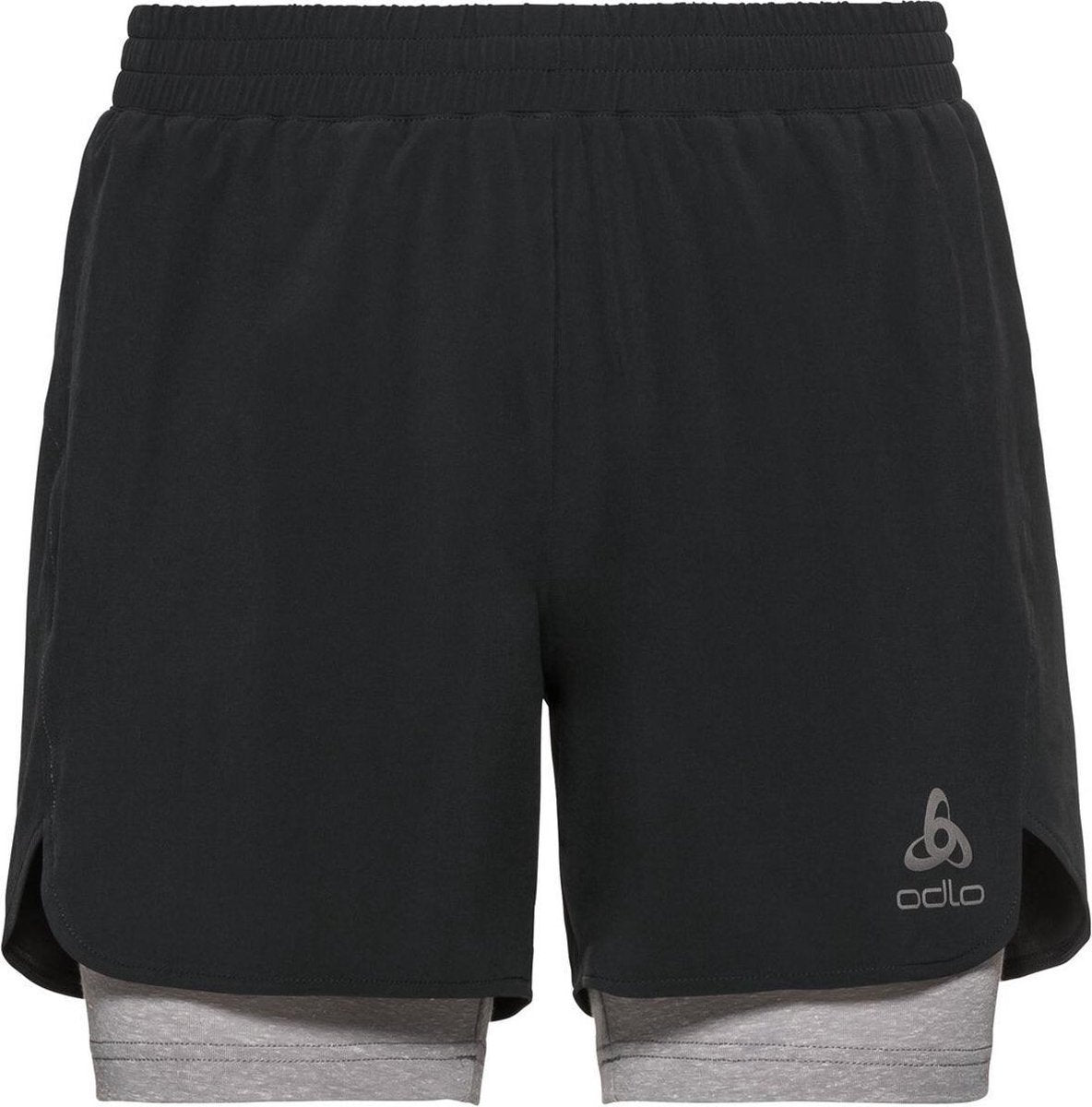 Odlo 2-in-1 Shorts MILLENNIUM Linencool PRO Black/Grey Melange - Maat XL