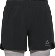 Odlo 2-in-1 Shorts MILLENNIUM Linencool PRO Black/Grey Melange - Maat XL