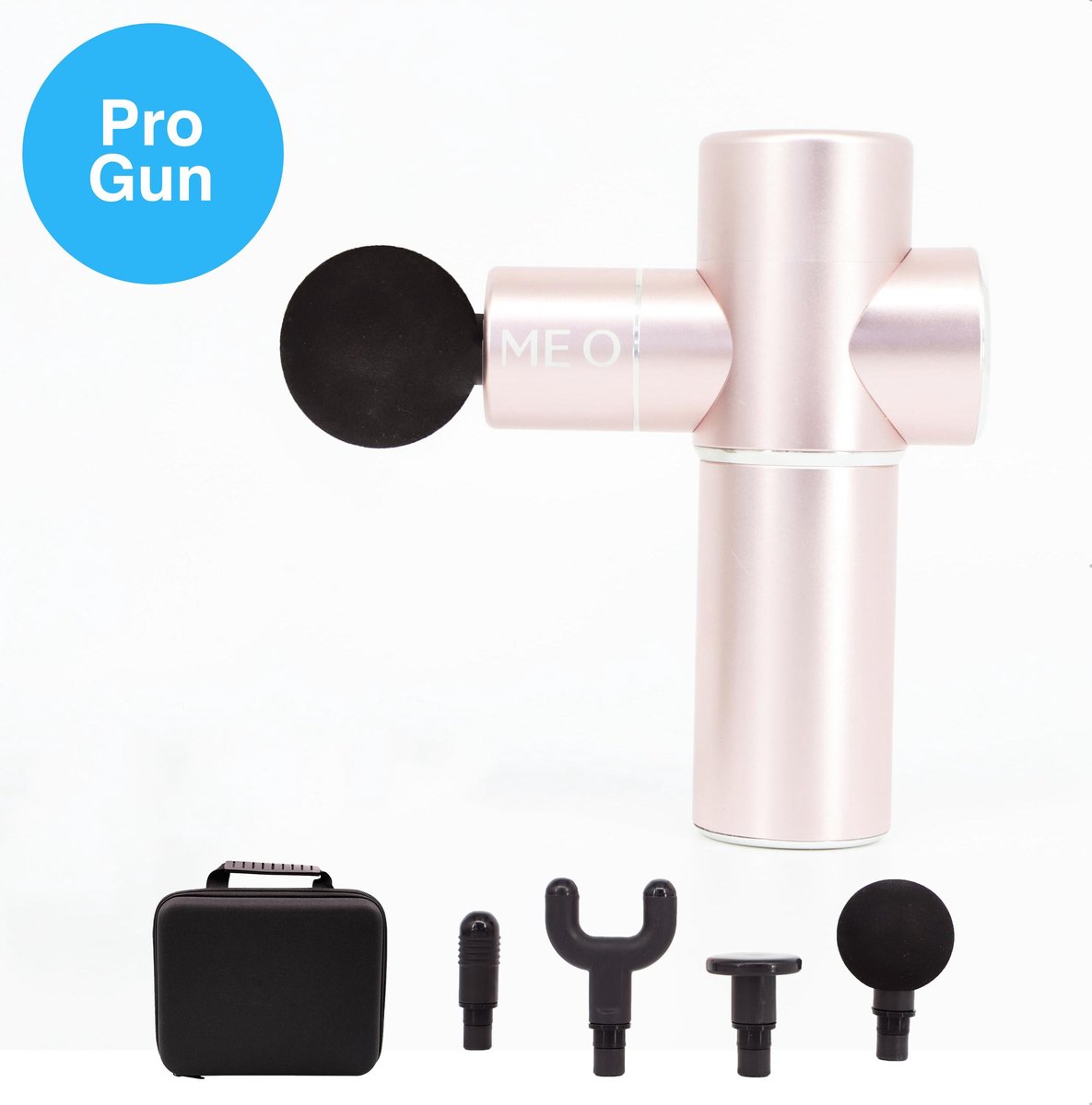 Meo massagegun met 4 koppen – massage apparaat – massage pistool – spier massage