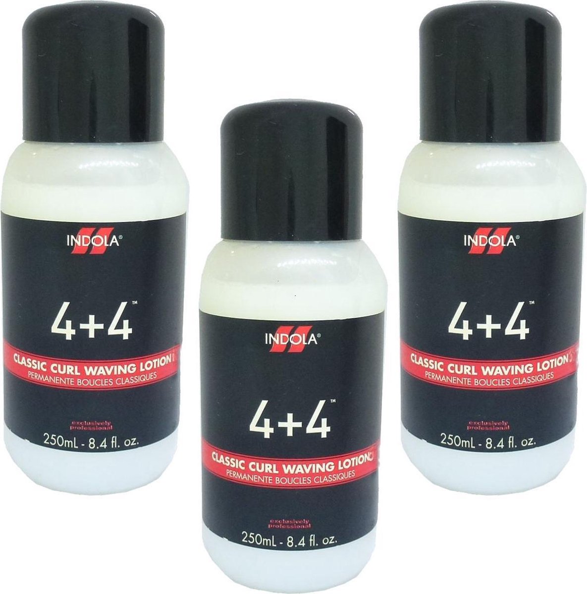Indola 4+4 Classic Curl Waving Lotion 0 Perm voor resistent haar 3x250ml