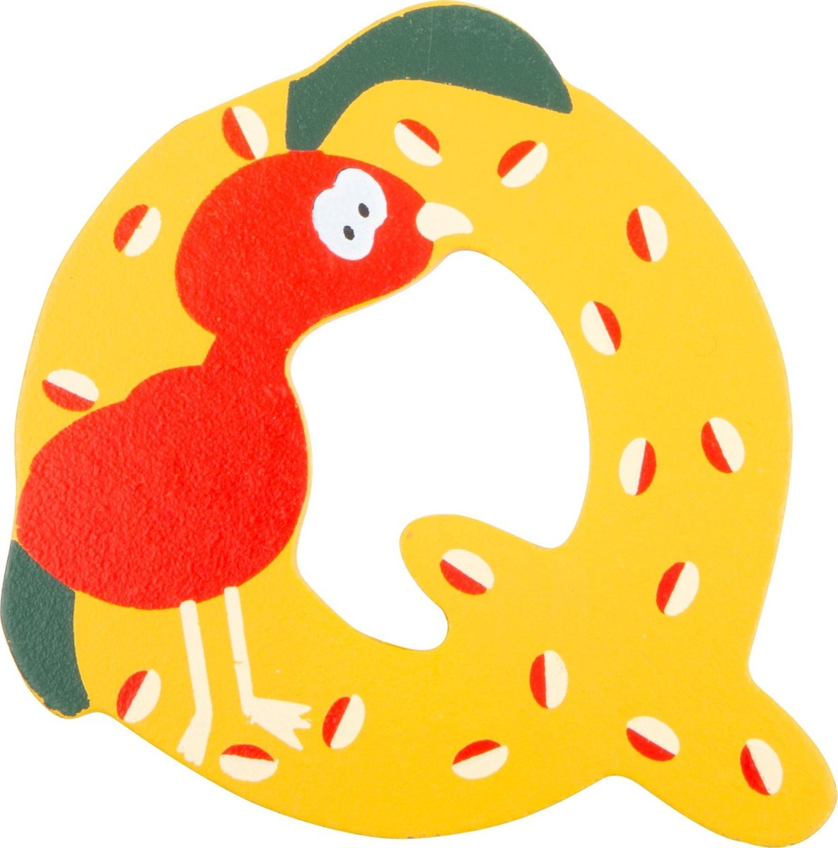 Small Foot Alfabet Dieren Letter Q Hout 8 Cm