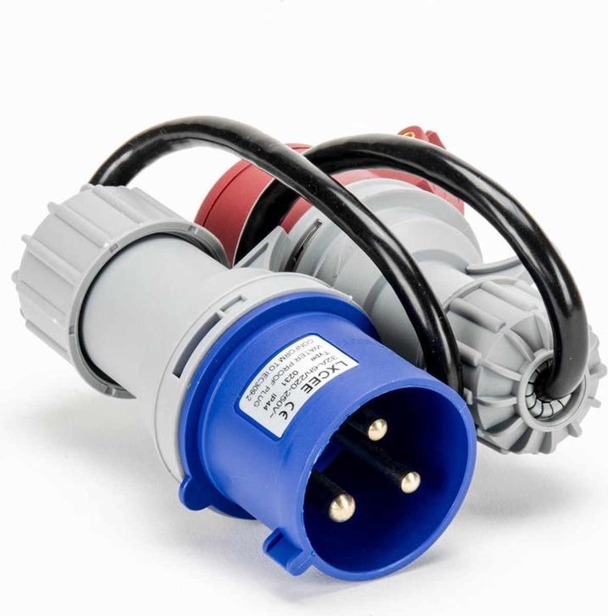 Soolutions CEE blauw 32A (m) naar CEE rood 16A (v)