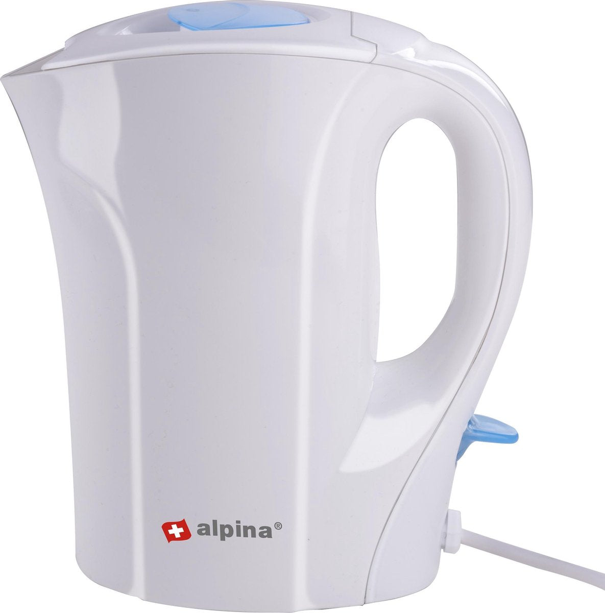 Alpina Waterkoker - 1 Liter - 800-1000 Watt - Vast Snoer - Droogkook- en Oververhittingbeveiliging - Wit