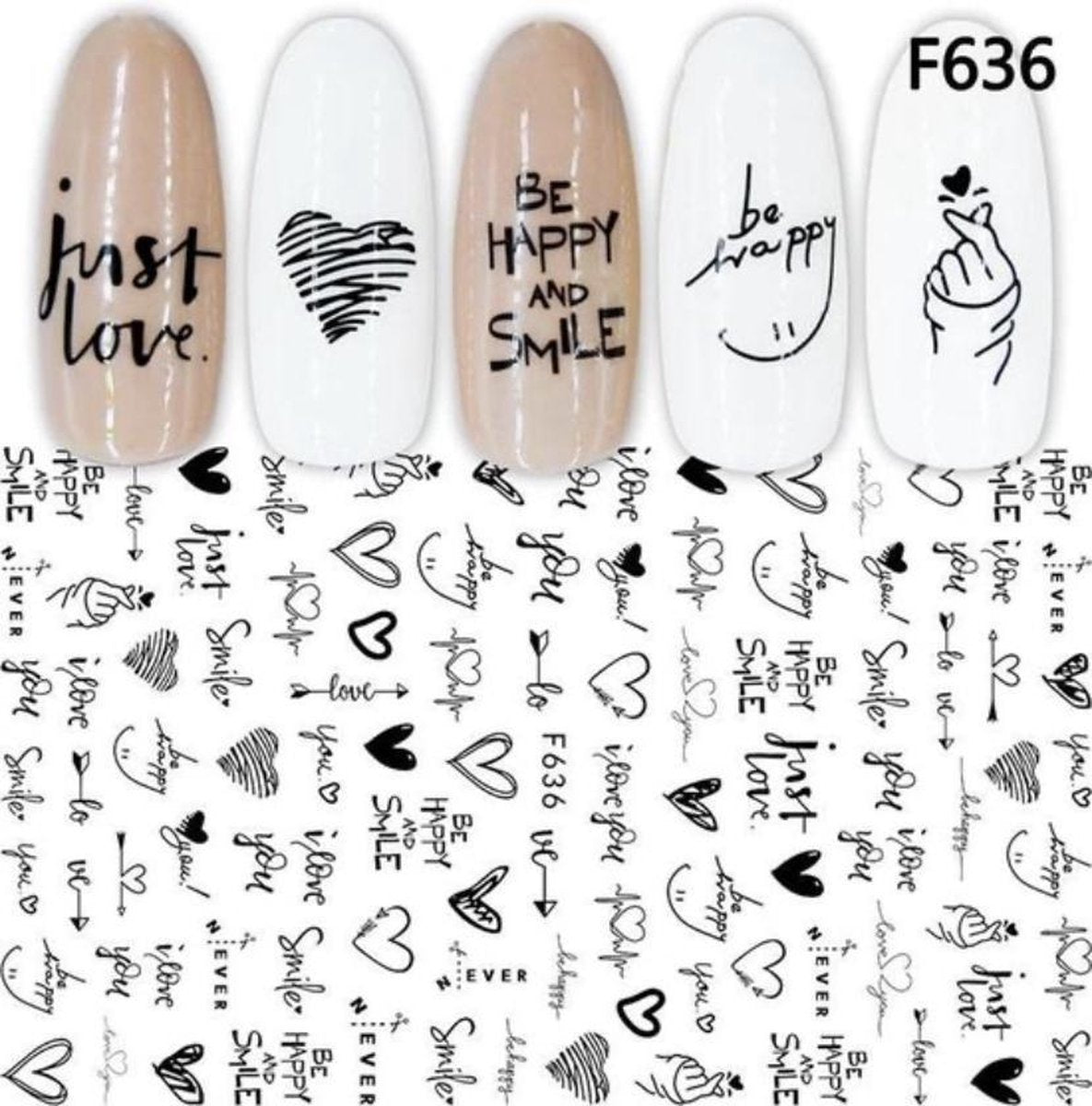 GUAPÀ - Nail Art 3D Stickers - Nagel Decoratie & Versiering Folie - 92 pieces