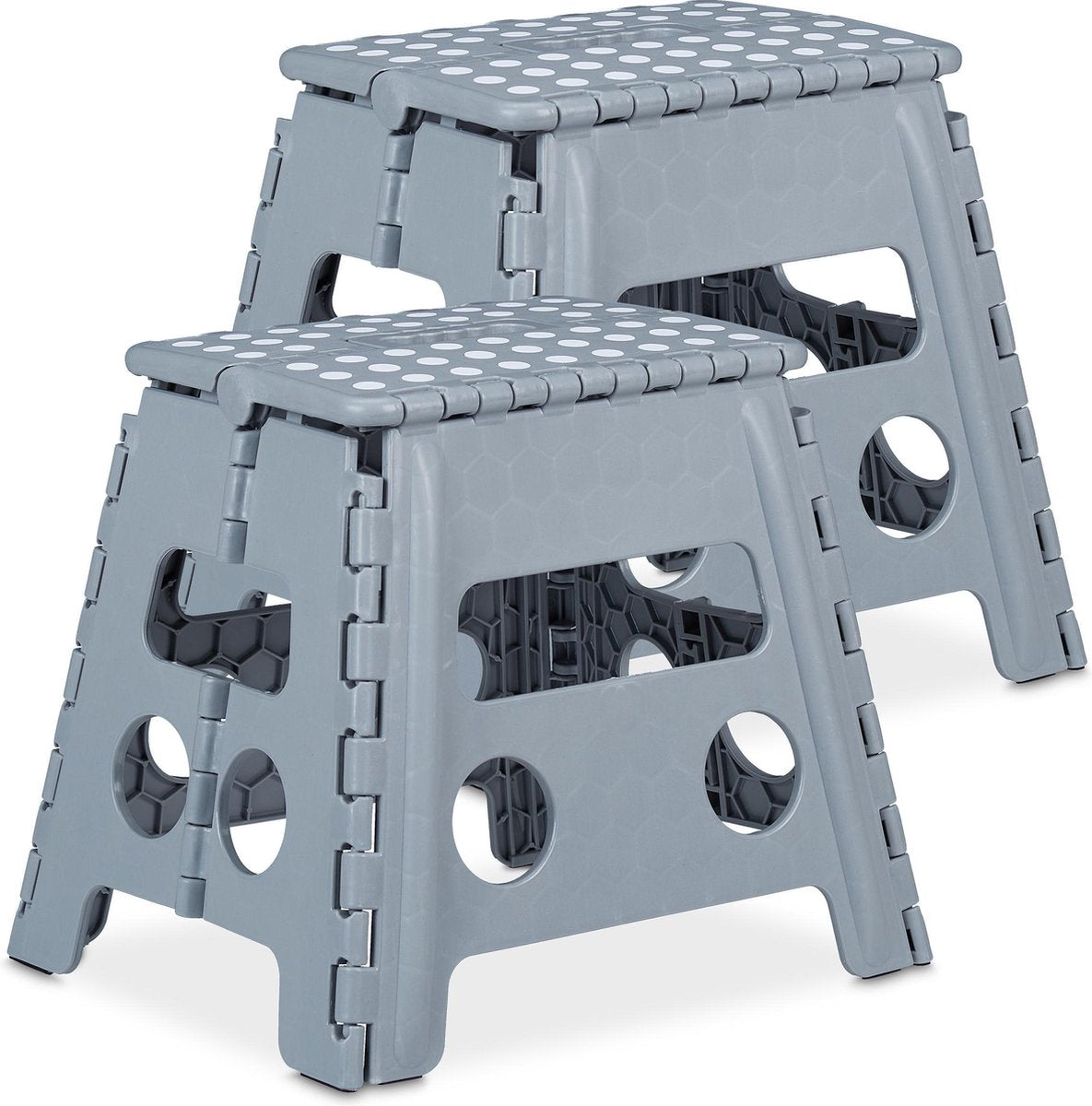relaxdays 2x opstapkrukje inklapbaar - opstapje kinderen - krukje - 120 kg - campingkruk