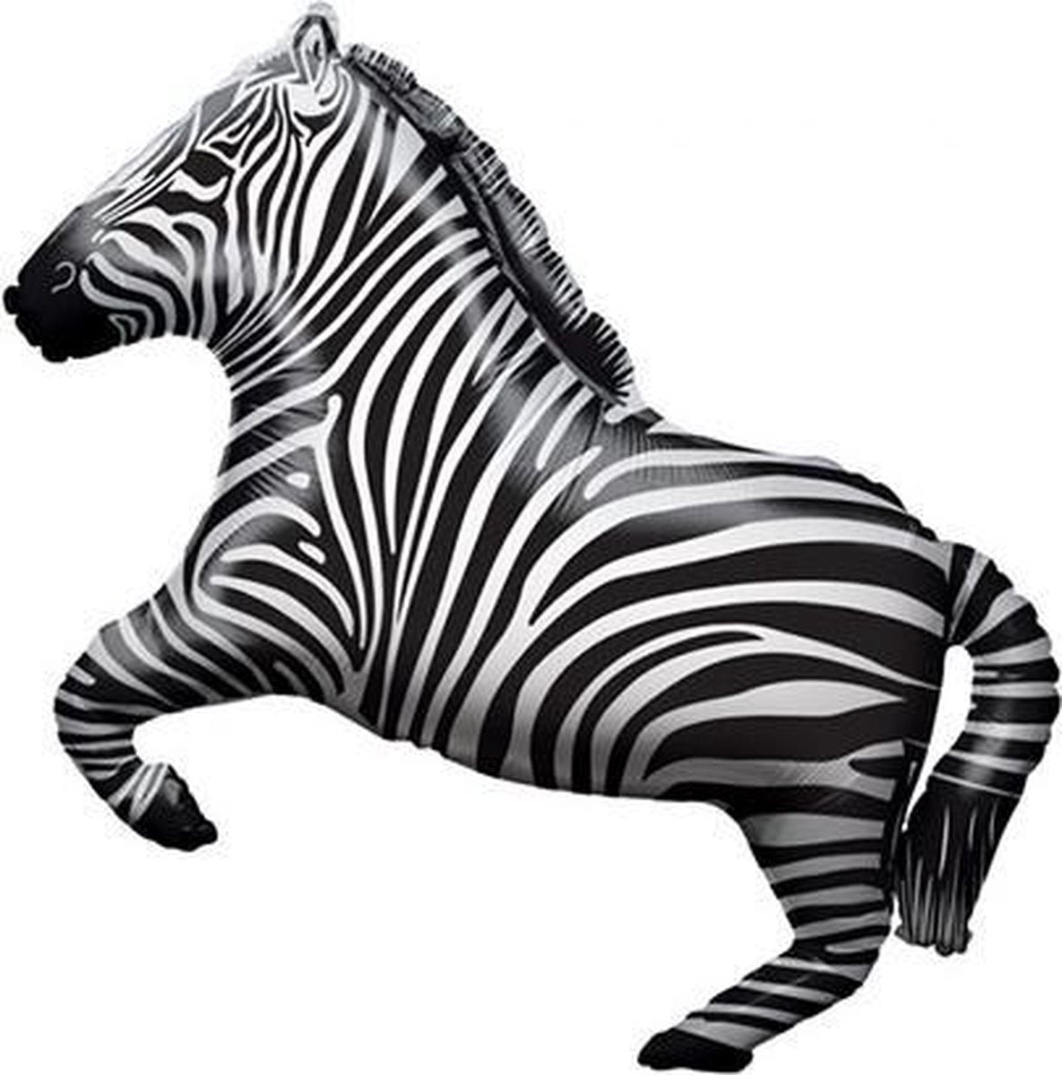 Folie ballon als zebra 71 cm groot