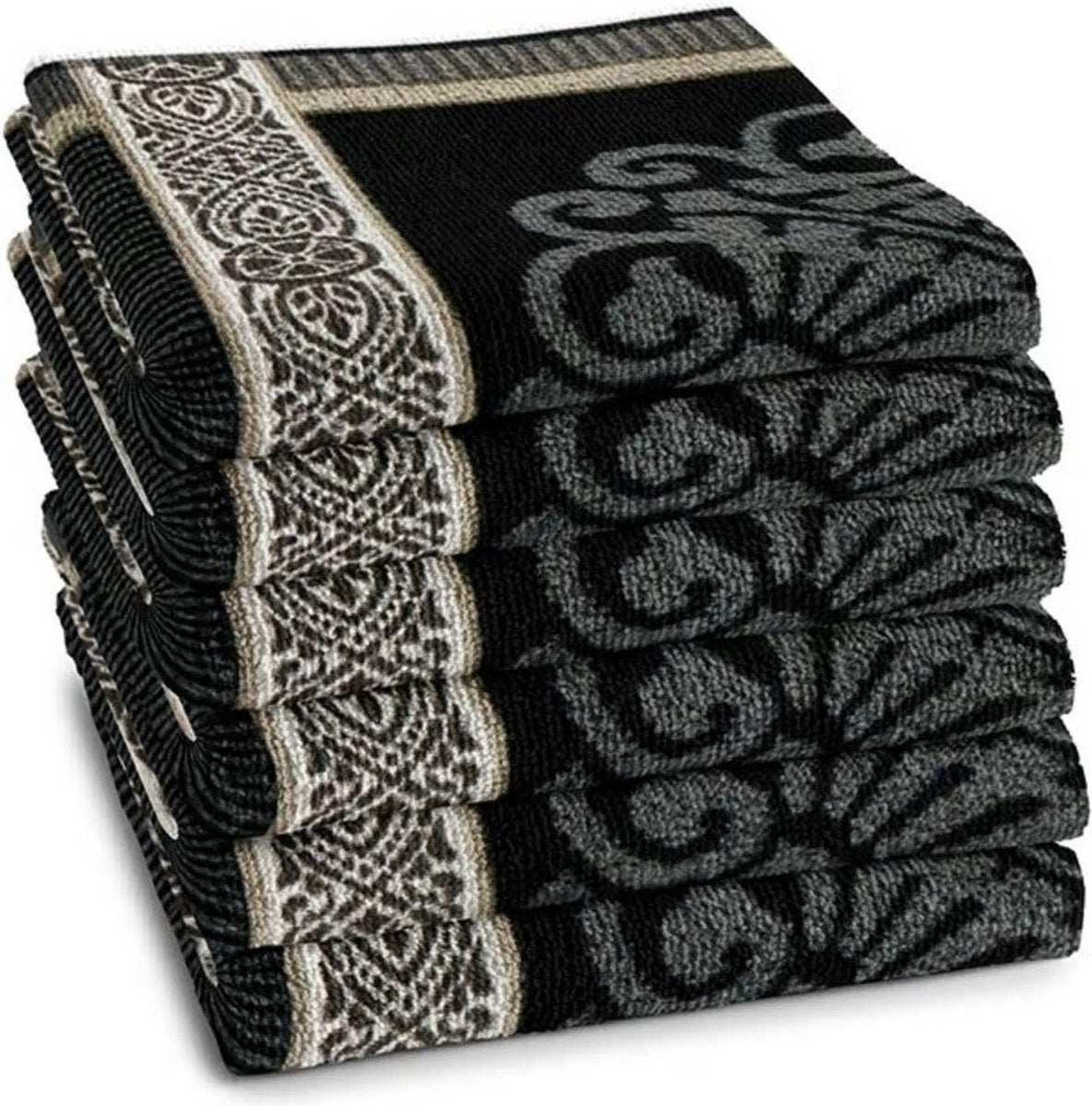 DDDDD Rozet Keukendoek (6 Stuks) - 50x55 cm - Grey