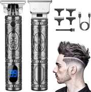 iBello Vintage Baard & Haar Trimmer  - Metaal - Oplaadbaar - Draadloos