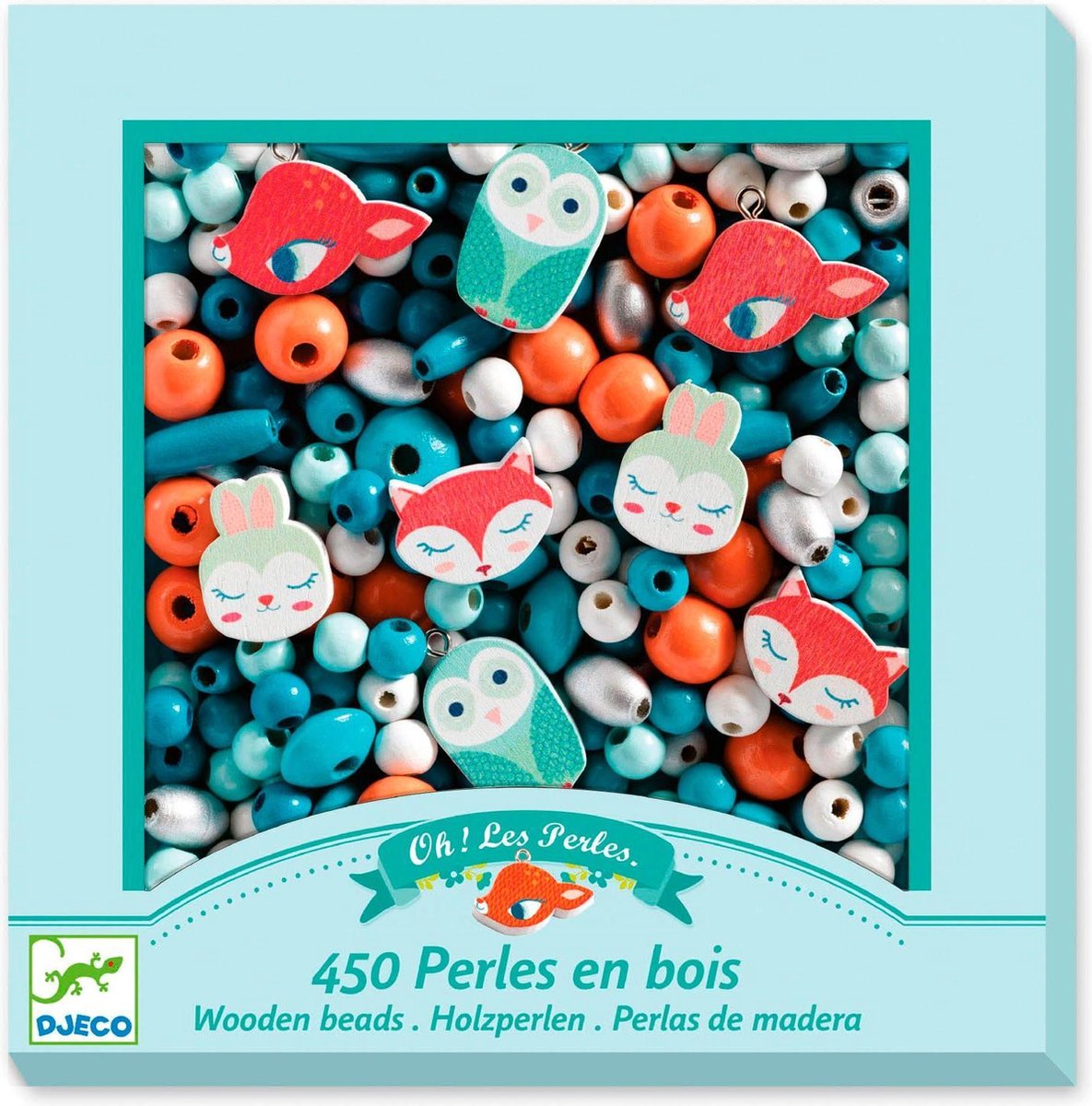 Djeco - Houten parels Kleine Diertjes - 4+