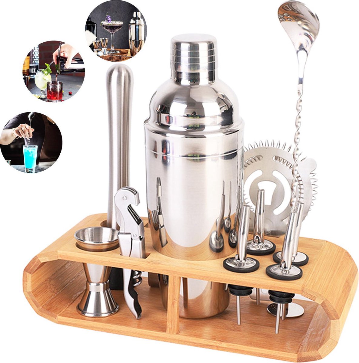 Lifest Luxe Cocktail Shaker Set - Cocktail Set 12 delig - Origineel cadeau