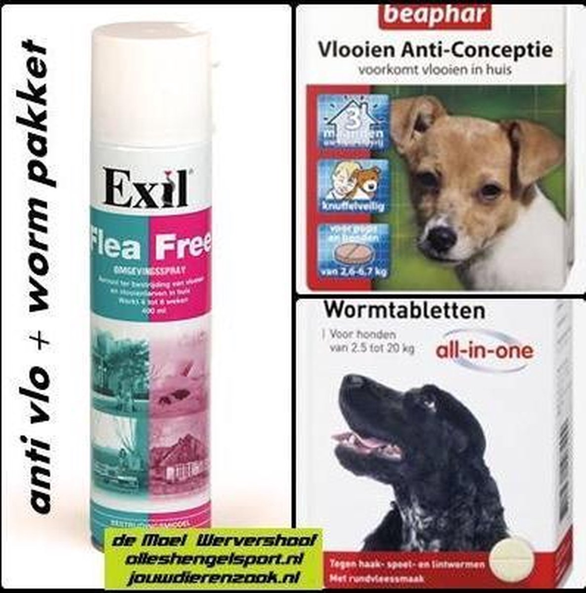 vlooien en wormen pakket hond tot 6.7 kg