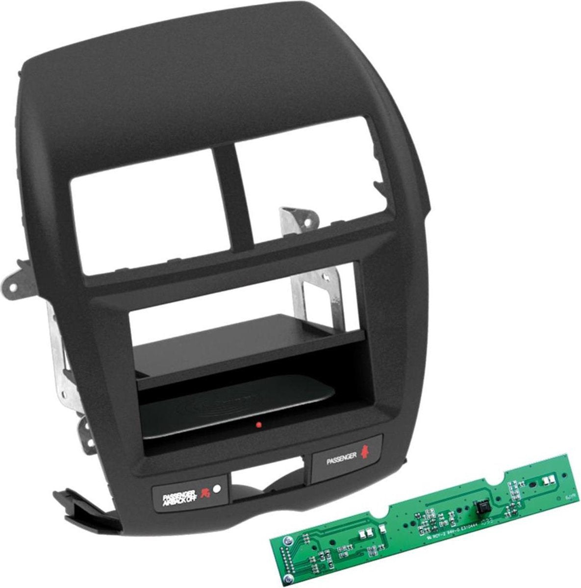 2-DIN Paneel Inbay® Mitsubishi ASX 2010-2014 Kleur: Zwart