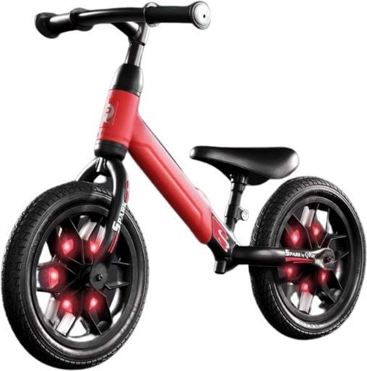 QPlay Spark Loopfiets - Jongens en Meisjes - 12 inch - Rood - Met Led Verlichting