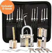 Uitgebreide Lockpick Set met 3 sloten - Lockpicking - Lock pick gereedschap tools - Lockpicken voor beginners en professionals - 2021 Versie- inclusief E-Book