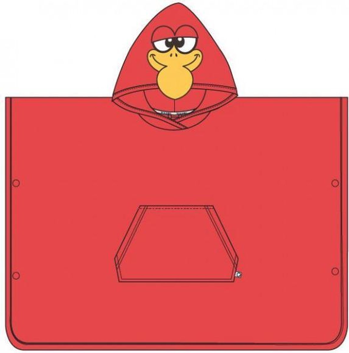 Woody badcape – rood – zeemeeuw – 211-1-BCA-B/546 – maat 92-116