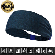 Haarband – Sporthaarband – Fitness - Yoga Haarband – Zweetband – Hoofdband – Dames Haarband – Heren Haarband - Bandana - Donker Blauw