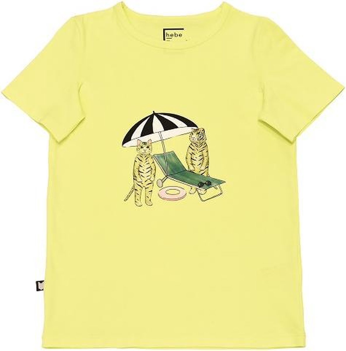 HEBE - t-shirt - korte mouwen - geel - Maat 86/92