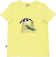 HEBE - t-shirt - korte mouwen - geel - Maat 86/92
