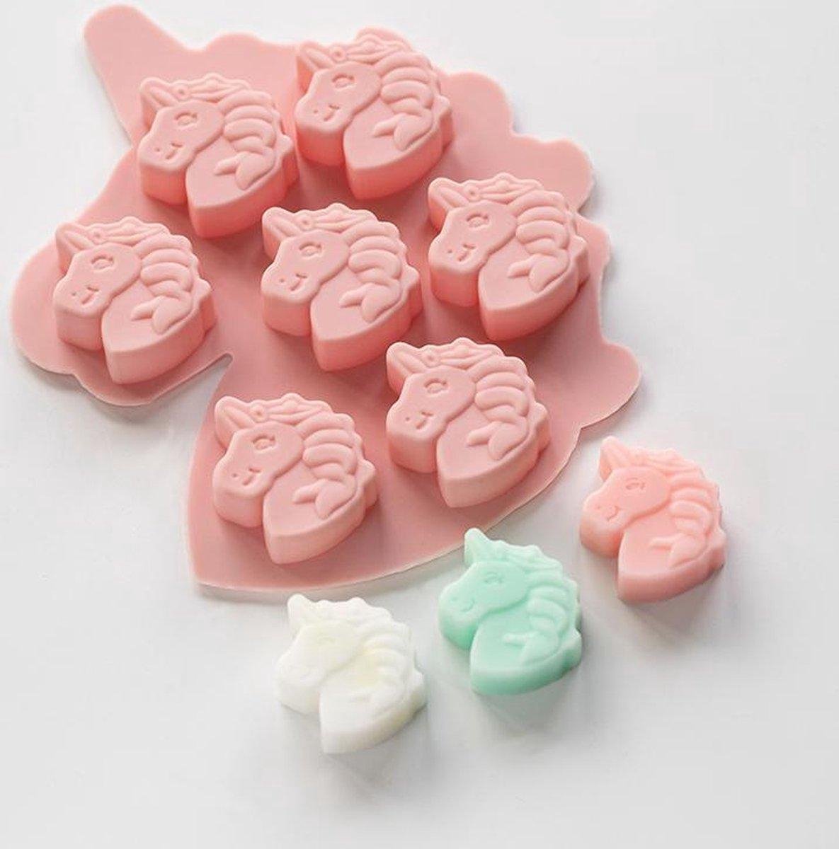 BukkitBow - Eenhoorn Siliconen Mal - Taart Decoratie - Bak Gereedschappen - Zeep Mal - Chocolade mal – ijsblokjes mal – 7 Eenhoorns