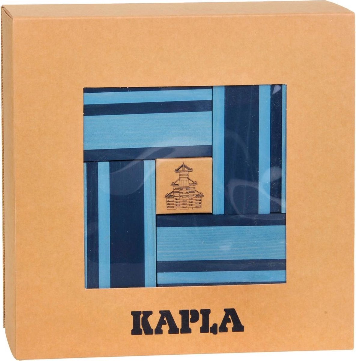 Speelgoed | Wooden Toys - Kapla 40 Stuks Blauw 8010