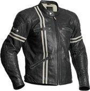 Halvarssons leren motorjack Dresden zwart/wit 48