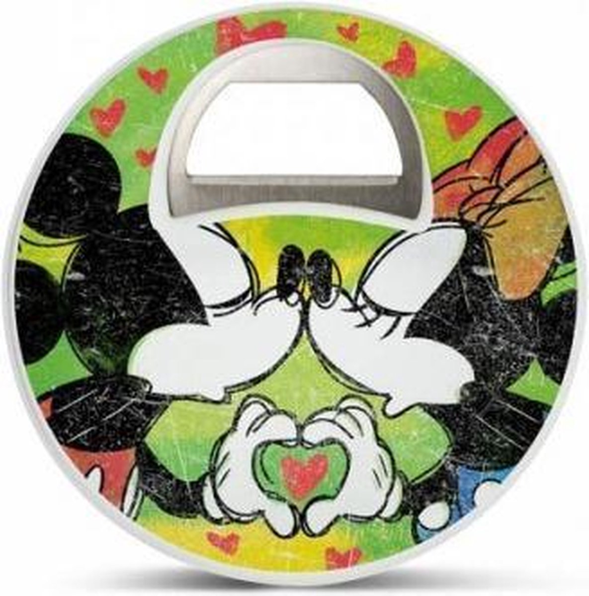 Disney - Love Flessenopener Rond -Mickey and Minnie Mouse