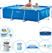 Intex Frame Pool Rechthoekig 220x150x60 cm - Zwembad Combi Deal