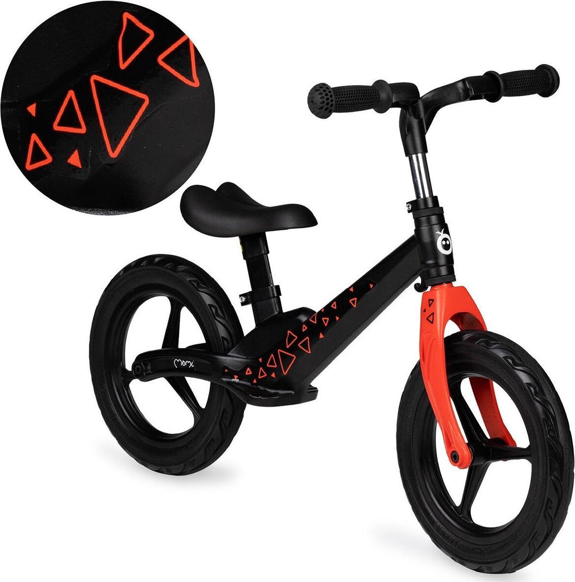 MoMi Ulti Magnesium Loopfiets - Balance Bike - Black Triangle