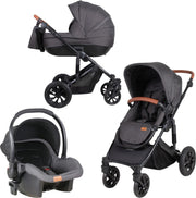 FreeON Kinderwagen Comfort 3 in 1 Zwart (incl. autostoel)