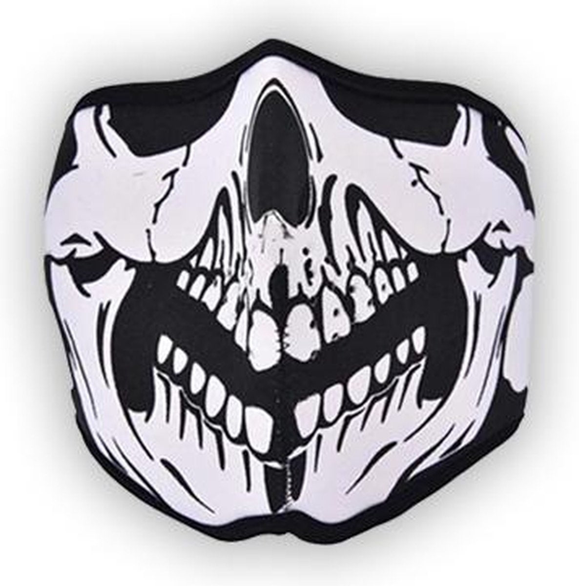 Biker mask half face skull - hoog model