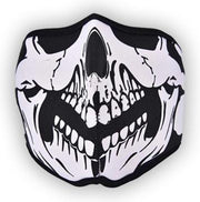 Biker mask half face skull - hoog model