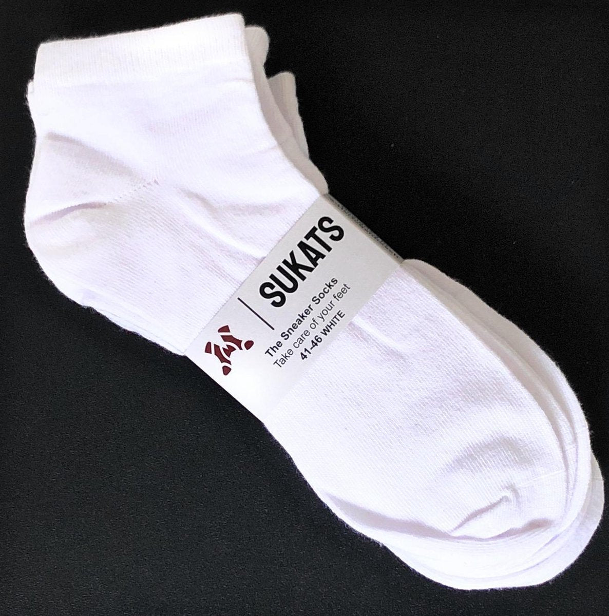 Sukats - Sneakersokken - Wit - Meerdere Maten - 5 Paar - Unisex - Maat 41-46 - Dames en Heren