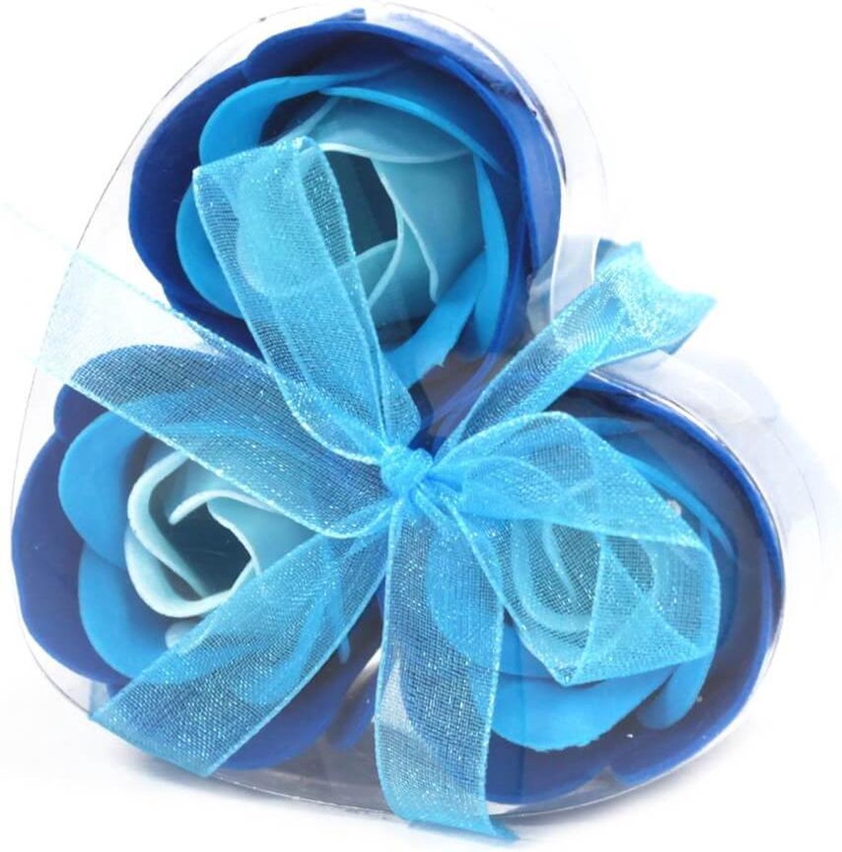 Zeep Bloemen - Blue Wedding Roses - Set van 3