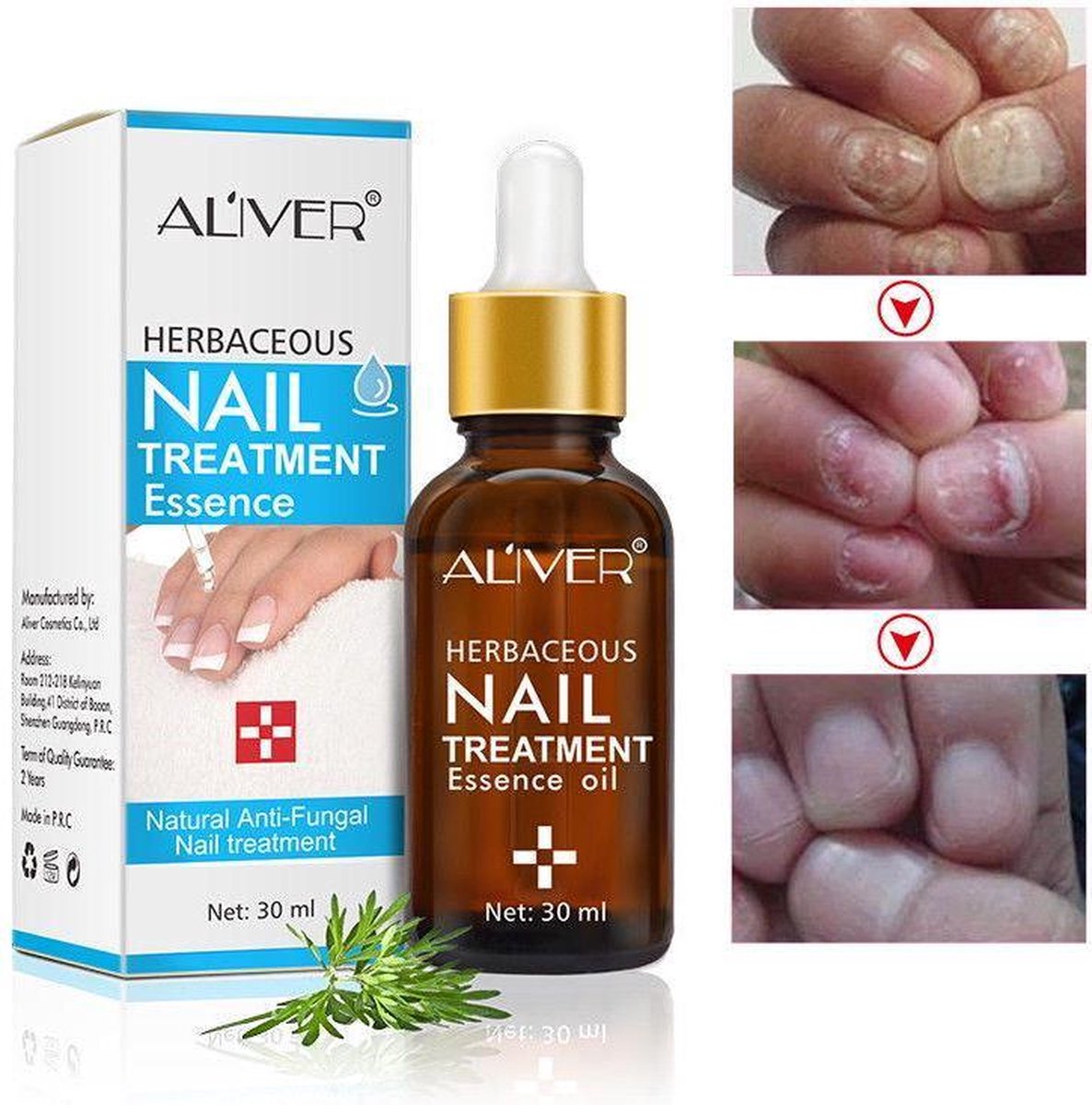 Aliver Nagel herstel olie - Anti-Schimmel - Natuurlijke Nagel behandeling -