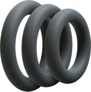 Driedelige Cockring Set - Grijs - Toys voor heren - Penisring - Grijs - Discreet verpakt en bezorgd