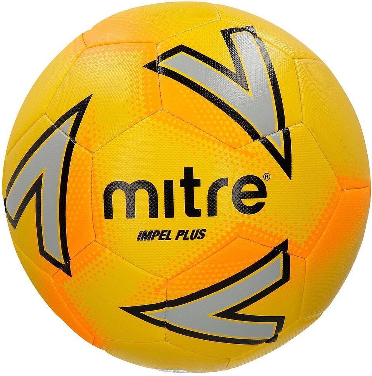 Mitre Voetbal Impel Plus Polyurethaan Geel/zilver/oranje Maat 3