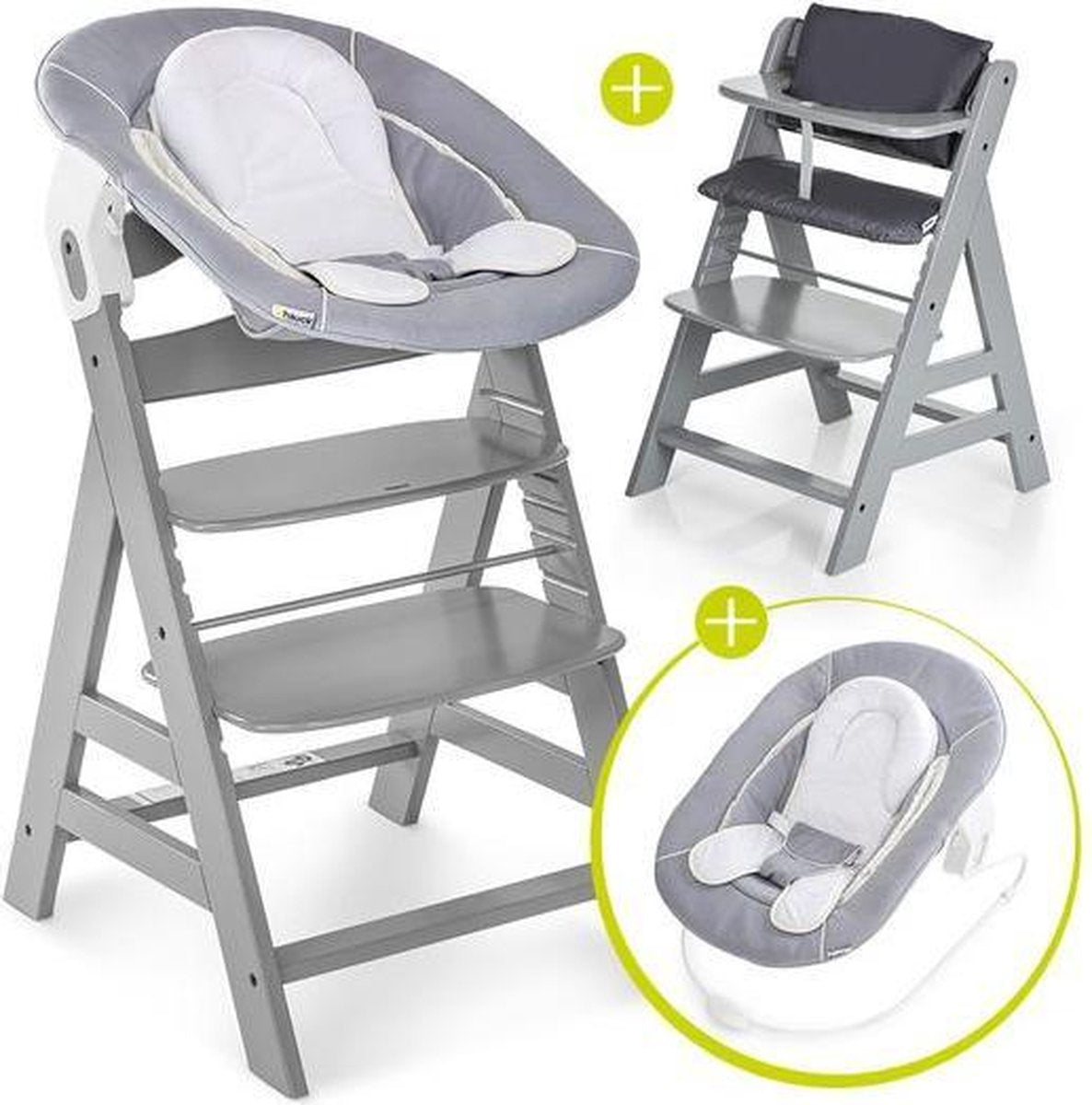 Hauck Alpha Plus Kinderstoel - Newborn Set - Grijs