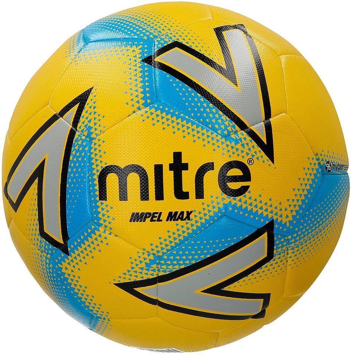 Mitre Voetbal Impel Max Polyurethaan Geel/zilver/blauw Maat 3