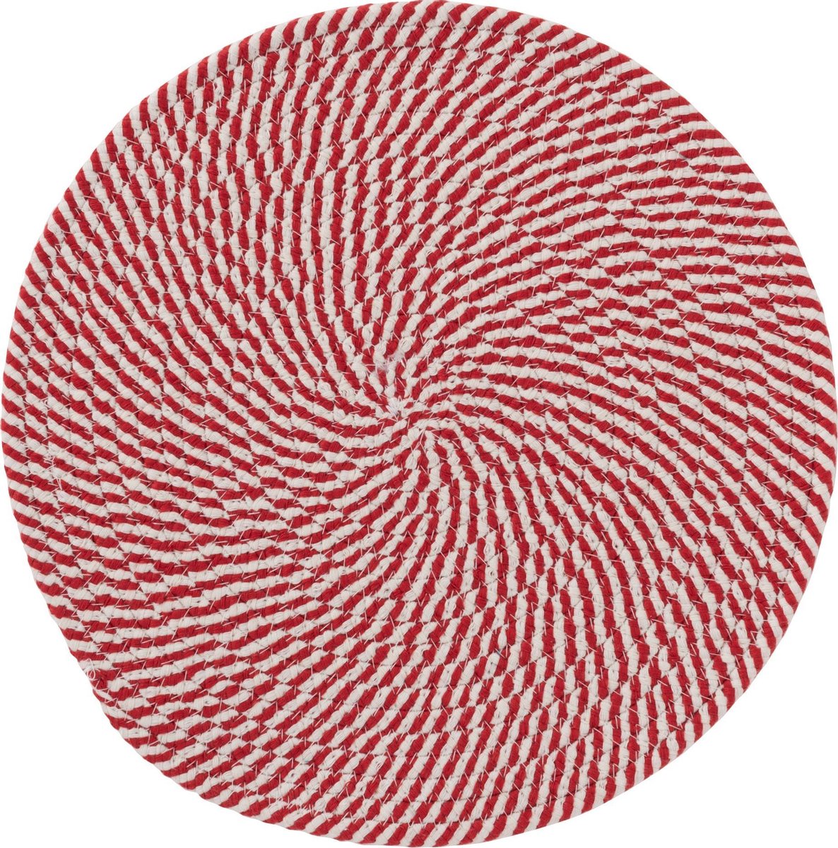 J-Line Placemat Gevlochten Papier Rood