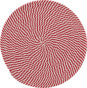J-Line Placemat Gevlochten Papier Rood